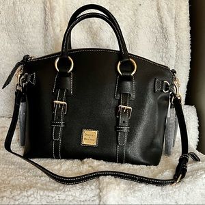 Saffiano black leather Bristol Satchel